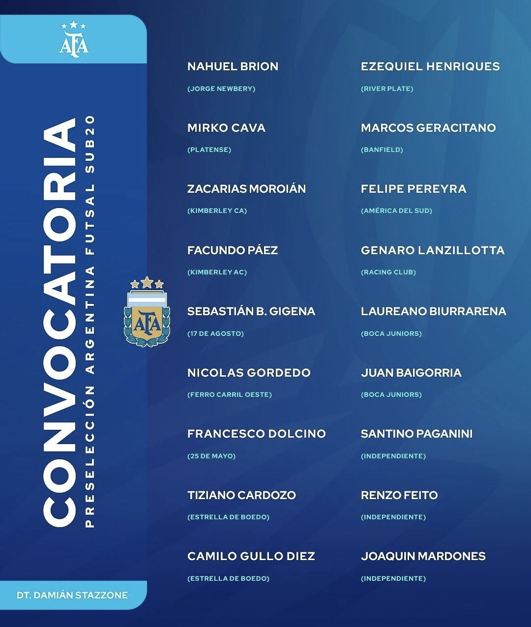 Foto AFA Oficial